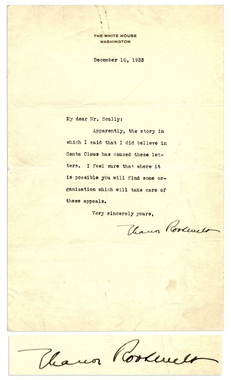 Lot Detail - Eleanor Roosevelt Typed Letter Signed on White House ...