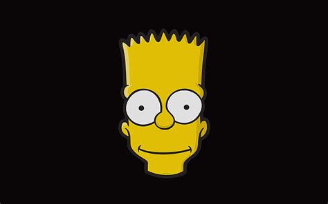 HD wallpaper: bart, face, illust, dark, simpsons, minimal, simple ...