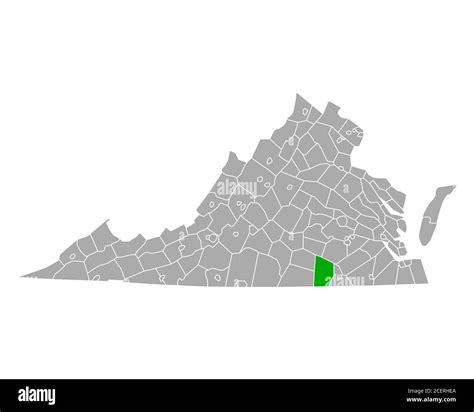 Map of Brunswick in Virginia Stock Photo - Alamy