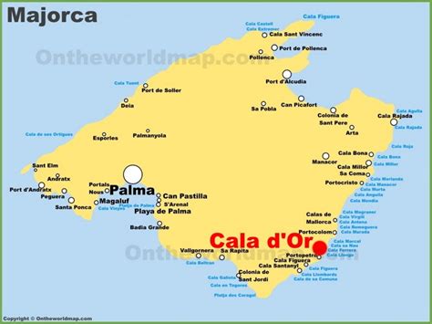 Cala d'Or location on the Majorca map - Ontheworldmap.com