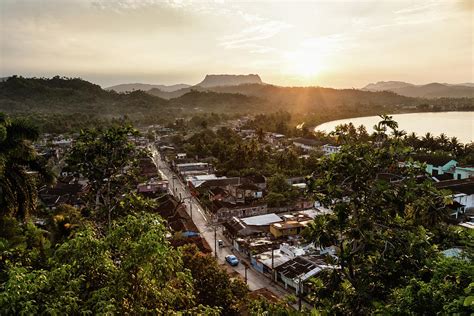 Aerial View Of Coastal Town, Baracoa Photograph by Pixelchrome Inc ...