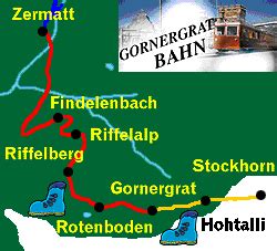 GORNERGRAT-BAHN MAP