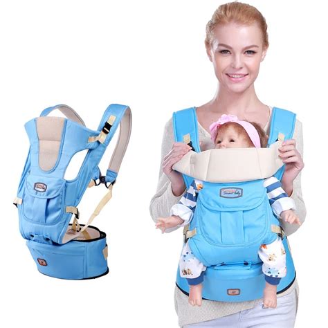 Baby Carrier Front Carry Cotton carriers 4 in 1 infant sling carrier Breathable Baby Backpack ...