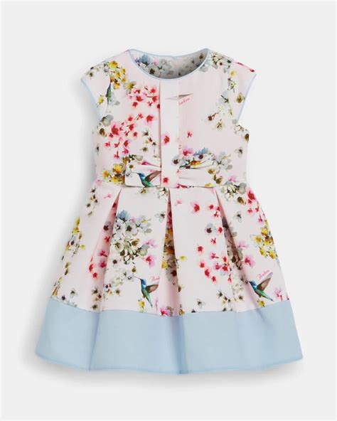 Floral full skirted dress - Light Pink | Younger Girls | Ted Baker ROW ...