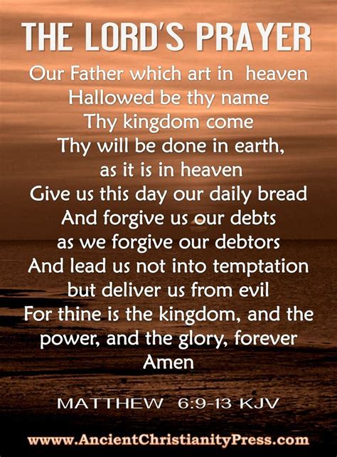 The Lord's Prayer Kjv Printable