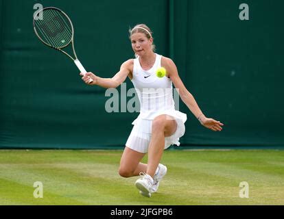 Hannah Klugman in action during a junior girls' singles match at the ...