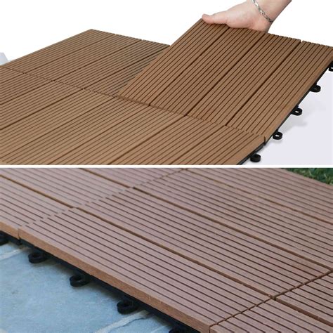 Dalle terrasse clipsable bois composite