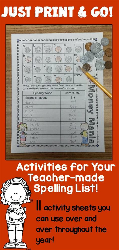 Spelling Worksheets for Any Spelling List! | Spelling lists, Spelling, Spelling activities