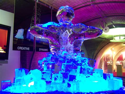 Ice Cube Man - Live Ice Carving » Ice Sculptures Gallery » TheIceBox