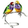 Swarovski Crystal Gouldian Finches, Peridot sold! (Swarovski) - Crystal-Fox Gallery