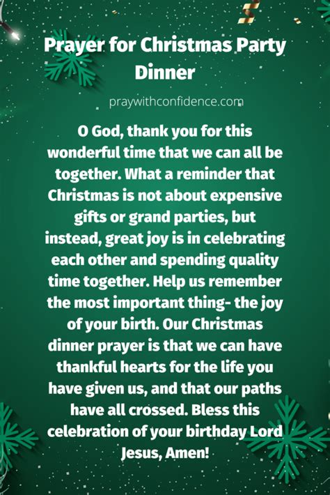 Opening Prayer For a Christmas Party: 10 Blessings - Pray With Confidence