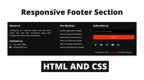 Responsive Footer Templates