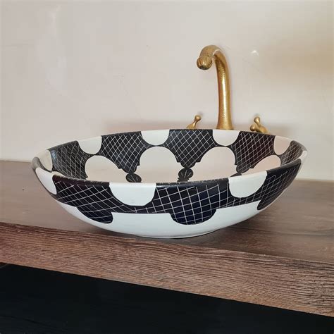 CUSTOMIZABLE Ceramic Vessel Sink Bathroom Ceramic Sink Bowl - Etsy