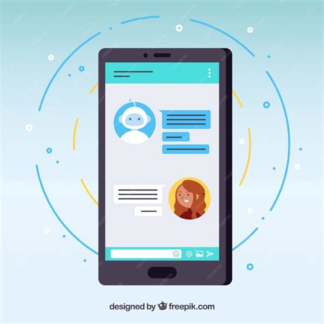 Free Vector | Chatbot concept background with mobile