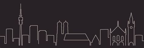 Munich City Skyline Silhouette Vector Images (over 150)