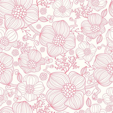 Flower Line Art Vector Background - Infoupdate.org