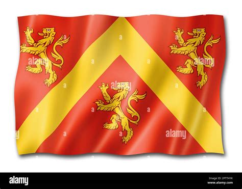 Anglesey County flag, United Kingdom waving banner collection. 3D illustration Stock Photo - Alamy