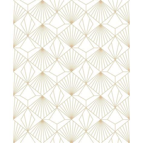 Diamond White and Gold Wallpaper | White and gold wallpaper, Gold removable wallpaper, Geometric