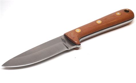 Battle Horse Knives Woodsman Pro Fixed Blade Knife - Natural Micarta H ...