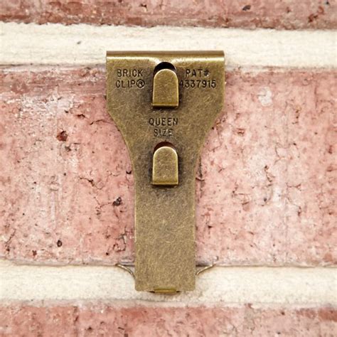 Standard Size Brass Brick Clip | Brick clips, Brick wall decor, Brick hanger