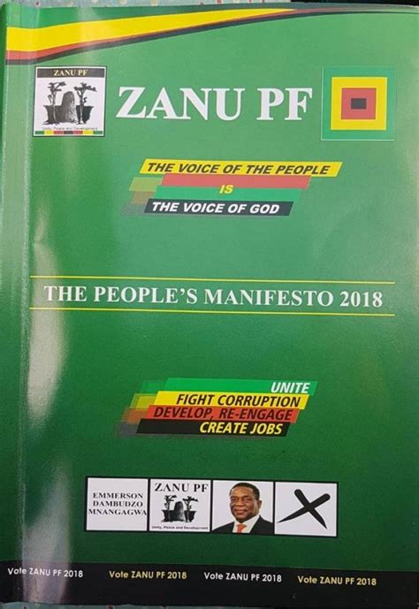 ZANU PF 2018 Elections Manifesto