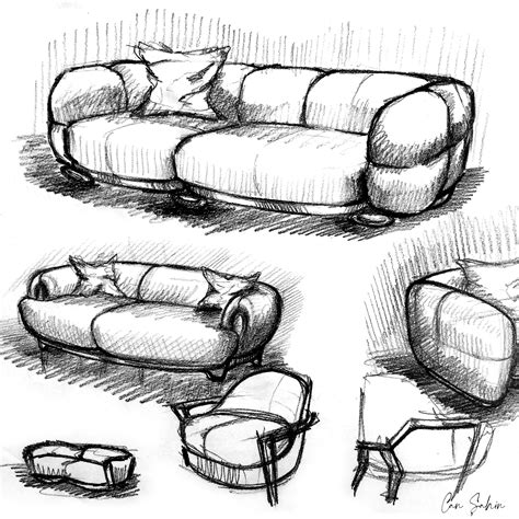 Modern sofa design sketches | Furniture design sketches, Sketches ...