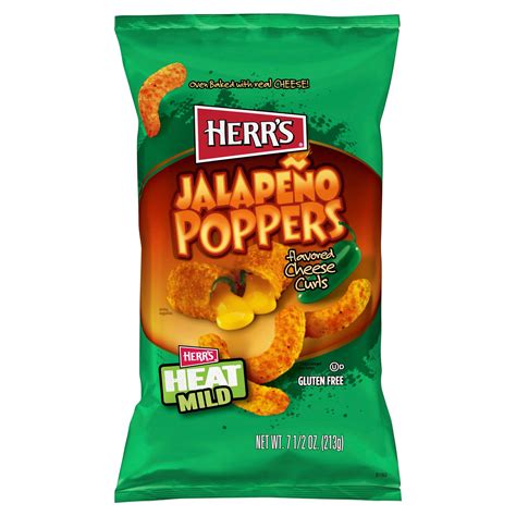 Herr's Jalapeno Popper Cheese Curls , 4-Pack 7.5 Oz. Bags - Walmart.com