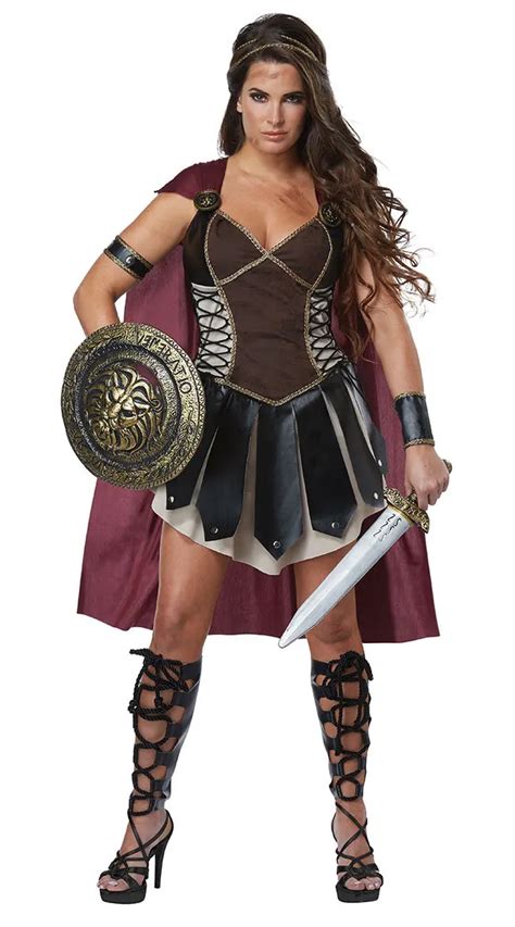 Halloween Ladies Xena Gladiator Warrior Princess Greek Roman Centurian Spartan Fancy Dress ...