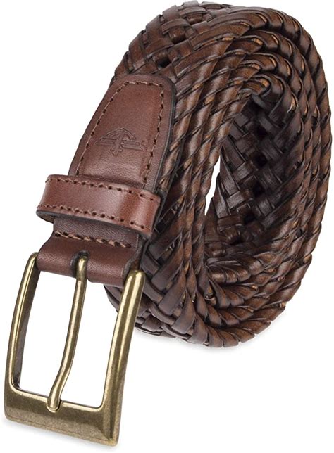 Dockers Mens Leather Braided Casual Belts