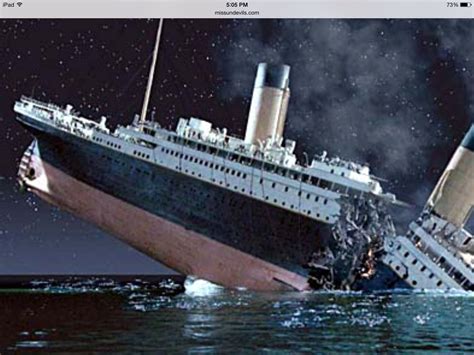 Titanic. When the ship breaks in half So scary but so awesome you can ...