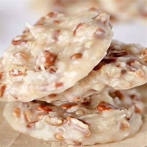 No Bake Coconut Pecan Praline Cookies Recipe