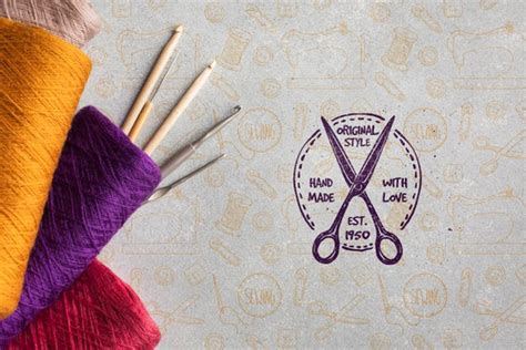 Free Mock-Up With Colorful Knitting Thread Psd – DreamBundles