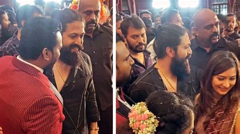 KGF 2' Star Yash Attends His Friend's Wedding With Wife Radhika Pandit ...