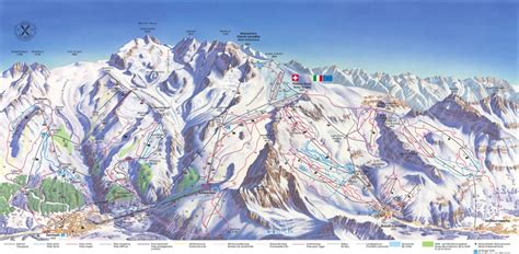 Zermatt Piste Map | Ski Area Map of Zermatt - Mychaletfinder