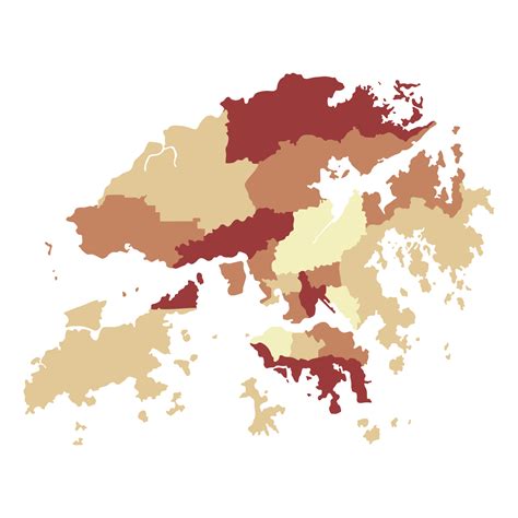 Hong Kong map. Map of Hong Kong in administrative regions 33252218 PNG