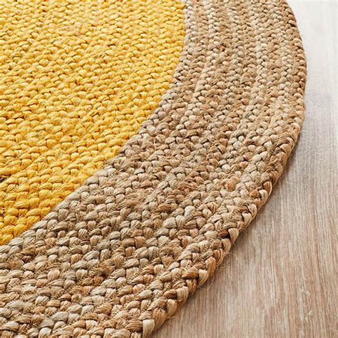 Tapete Rug - Yellow Modern Flatwoven Round Rug 240x240cm | Peter's of Kensington