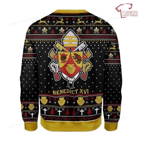 Pope Benedict Xvi Coat Of Arms Ugly Sweater - T-shirts Low Price