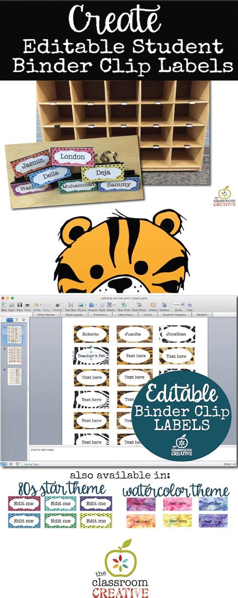 If you have student cubbies or mailboxes, editable binder clip labels are a must-have. # ...