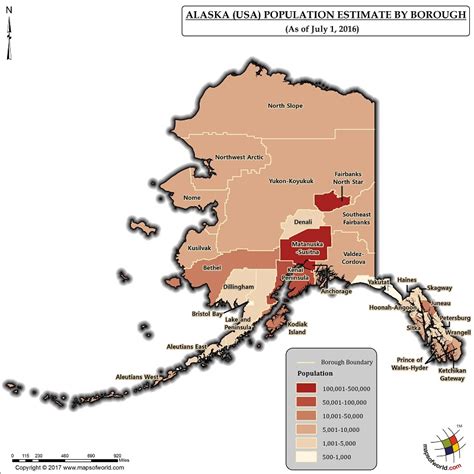 Population Density Map Of Alaska - Topographic Map World