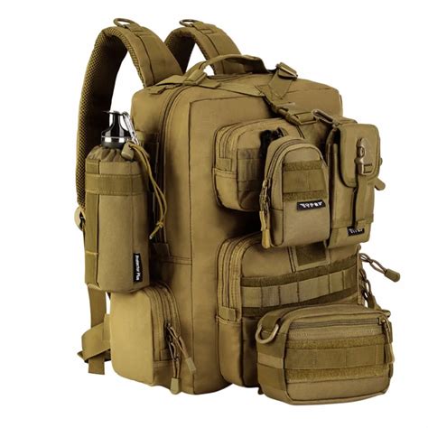 Military Tactical Assault Pack Army Molle Waterproof Backpacks Small Rucksack for Outdoor Hiking ...