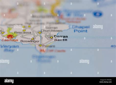 Gorran Haven Shown on a Geography map or road map Stock Photo - Alamy