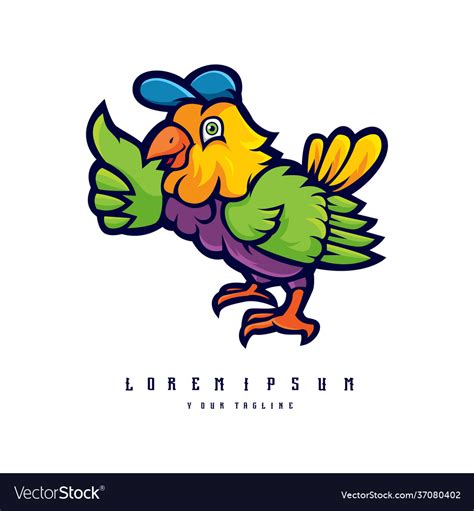 Bird cartoon logo Royalty Free Vector Image - VectorStock