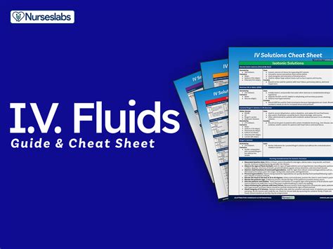 Iv Solution Printable Cheat Sheet