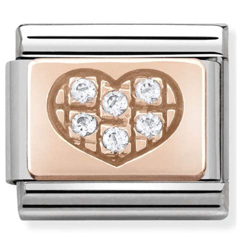 Nomination Rose Gold Heart With White CZ - Christopher George Jewellers