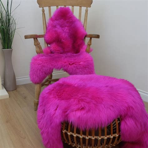 Bright Pink Sheepskin Rug - Amazing Softnes Best Quality | Cheap - Real - Large | Free UK ...