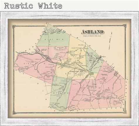 ASHLAND Massachusetts 1875 Map Replica or Genuine ORIGINAL - Etsy Australia