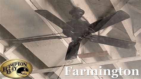 52" Hampton Bay Farmington Ceiling Fan - YouTube