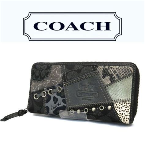 COACH Patchwork Wallet in Signature C/ Animal Print Genuine Leather ...