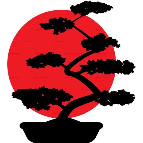 Bonsai Tree Clipart Black And White