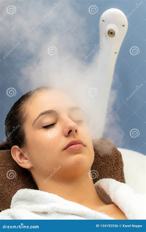 Woman Having Facial Steam Treatment in Spa Stock Photo - Image of natural, health: 134192536